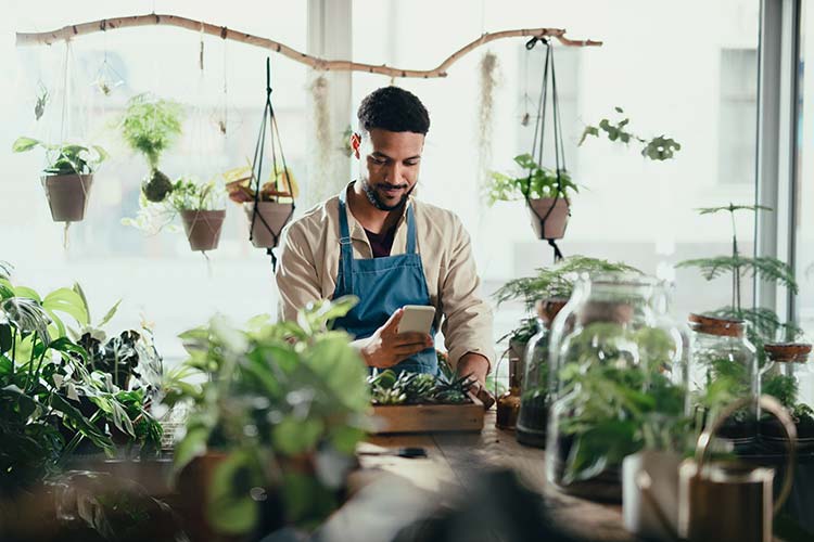 Our team member Clyde is caring the plants.